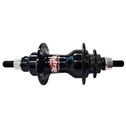 Hub 9T Driver Nutted Black 36H (4 sealed bearings OLD 110mm) 3/8mm x 165mm axle