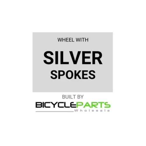 WHEEL - 16" Alex Y303 36H Black Rim,  FLIP FLOP 3/8 Nutted (110mm OLD) Loose Ball Joytech Black Hub,  Mach 1 SILVER Spokes