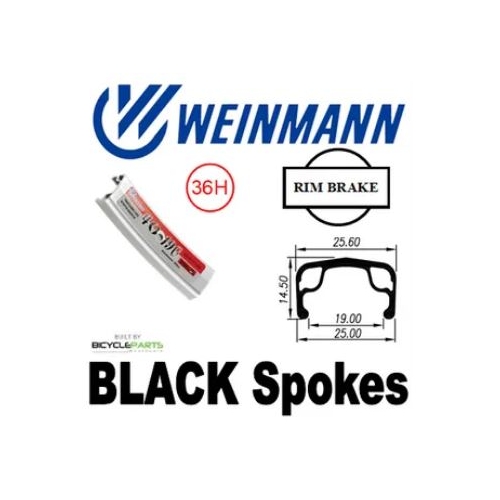 WHEEL - 700C Weinmann 4019C 36H P/j Silver Rim,  SCREW-ON MULTI Q/R (135mm OLD) Loose Ball KK Rival Silver Hub,  Mach 1 BLACK Spokes