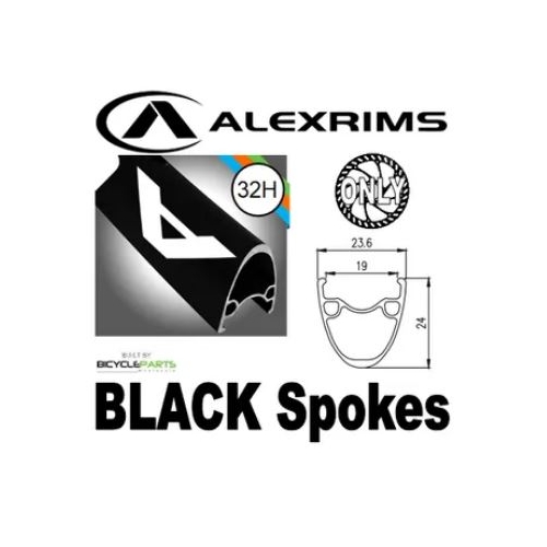 WHEEL - 29er Alex ATD-500 32H P/j Black Rim,  FRONT Q/R (100mm OLD) 6 Bolt Disc Sealed Novatec Black Hub,  Mach 1 BLACK Spokes