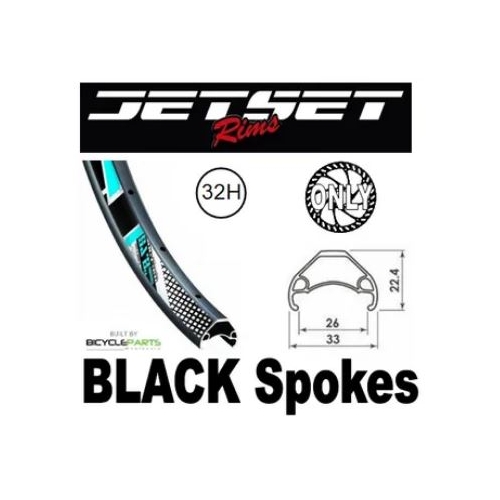 WHEEL - 27.5 / 650B Jetset HC-E331 32H P/j Matt Black Rim,  12 SPEED MICRO SPLINE 12mm T/A (148mm OLD) 6 Bolt Disc Sealed Novatec Boost 4 Bearings Bla