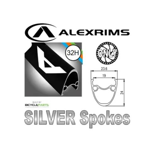 WHEEL - 29er Alex ATD-500 32H P/j Black Rim,  FRONT DYNAMO 12mm T/A (100mm OLD) Centerlock Disc Sealed Shutter Precision (PL-7) Black Hub,  Mach 1 SIL