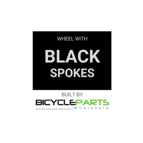 WHEEL - 16" Alex Y303 36H Black Rim,  FRONT 15mm T/A (100mm OLD) 6 Bolt Disc Sealed Novatec Black Hub,  Mach 1 BLACK Spokes