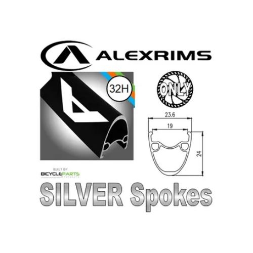 WHEEL - 29er Alex ATD-500 32H P/j Black Rim,  SCREW-ON MULTI Q/R (135mm OLD) 6 Bolt Disc Loose Ball Joytech Black Hub,  Mach 1 SILVER Spokes