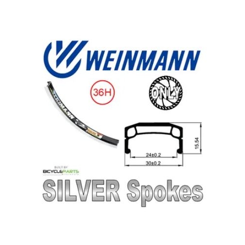 WHEEL - 20" Weinmann DM30 36H P/j Black Rim,  8/10 SPEED Q/R (135mm OLD) 6 Bolt Disc Sealed Novatec Black Hub,  Mach 1 SILVER Spokes