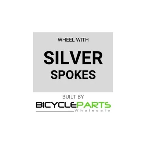 WHEEL - 700c Alex DA-22 32H S/j Silver Rim,  8/10 SPEED Q/R (135mm OLD) 6 Bolt Disc Loose Ball Black Hub,  Mach 1 SILVER Spokes