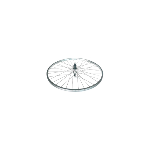 WHEEL - 700c JETSET S/w Silver Alloy Rim , 8/10 Speed Joytech Alloy Q/r Cassette Hub ,   Silver Mach1 spokes .REAR. (Matching Front 95538)