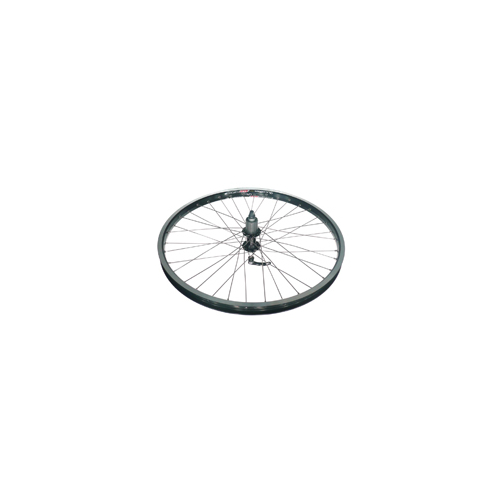 Wheel 24" DM-24 Alex D/w Black alloy rim , Black Sealed Bearing 8/10 Speed Cassette Q/r Black Hub , Silver Mach 1 spokes , REAR . (match 95641)