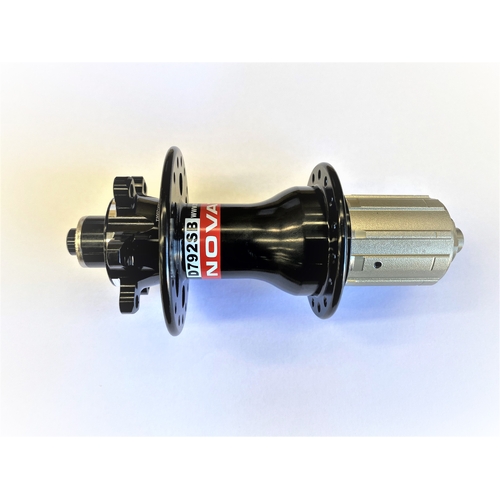 Hub, Novatec 8/9/10/11  Speed DISC BLACK Light Weight 32H 6 Bolt Q/r 135 OLD  (B2 Body)