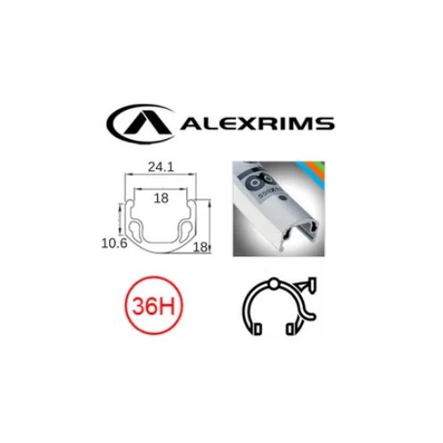 WHEEL - 27" x 1 1/4 Alex AP-18 630 36H Silver Rim, FRONT Q/R (100mm OLD) 6 Bolt Disc Loose Ball Joytech Black Hub, Mach 1 SILVER Spokes