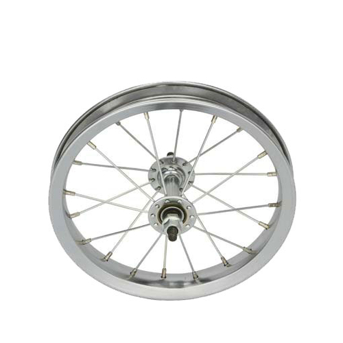 WHEEL  12 Front Silver, S/W Alloy Rim, Steel hub, 85mm axle