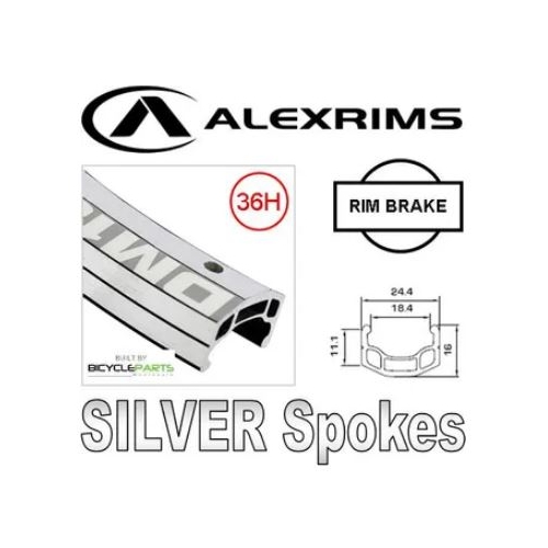 Wheel 650B/27.5 Alex DM-18 BLACK D/w Alloy Rim W/msw , ShimanoCoaster , Mach1 Silver Spokes ,