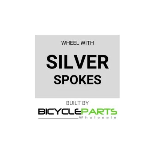 Wheel 650B/27.5 Alex DM-18 Silver D/w Alloy Rim W/msw , Joytech Q/r -Screw on Alloy Hub Silver (126mm OLD), Silver Mach 1 Spokes , Rear