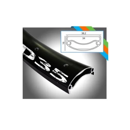 RIM 27.5/650B x 35mm - ALEX MD35 - 32H - (584 x 35) - Presta Valve - Disc Brake - D/W - BLACK - Eyeleted - Tubeless Ready - (ERD 567mm)