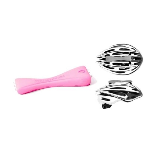 Front & Rear Light for Helmet, PILOT, USB rechargeable, Front (3 x white LED) and rear (3 x red LED) in one, ROSA. Two Wheel Cool