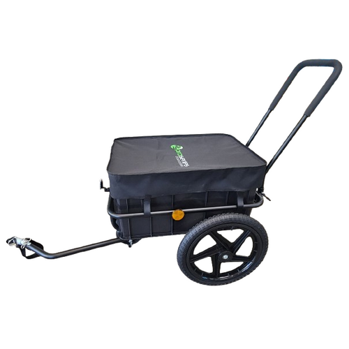 Bicycle Cargo trailer 2 in 1 - can also be used a push/pull trolley, Steel Frame, 16' wheels, Capacity:30kgs as trailer, 50kg as hand wagon, Loading s