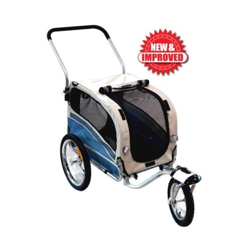 Bicycle PET Trailer/Jogger 2in1, Steel Frame,  Light BLUE. 40kg max weight