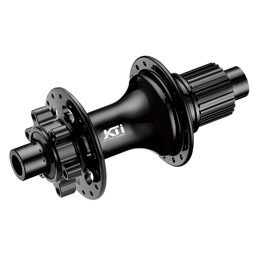 HUB "KT" Brand 612 POE 0.6 deg engagement - REAR - 12 x 148mm BOOST 6-Bolt - 32H - Sealed Bearings - MICRO SPLINE  - ANOD Black - W/KT logo