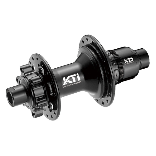 HUB "KT" Brand - REAR 612 POE 0.6 deg engagement  - 12 x 148mm BOOST 6-Bolt - 32H - Sealed Bearings - SRAM XD - ANOD Black - W/KT logo