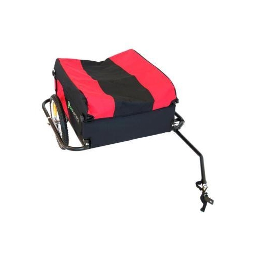 Bicycle Cargo trailer. Steel Frame. Red /Black Cover, loading size 75 x57.5 x32 cm, capacity 60  kg