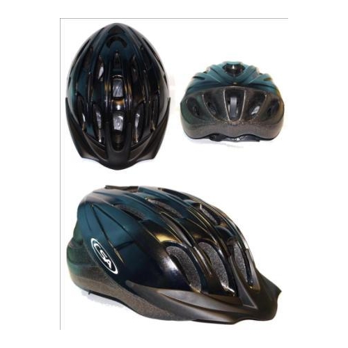 CHASER HELMET - GLOSS BLACK, Australia Standards Approved - SMALL / MEDIUM  (54-58cm)