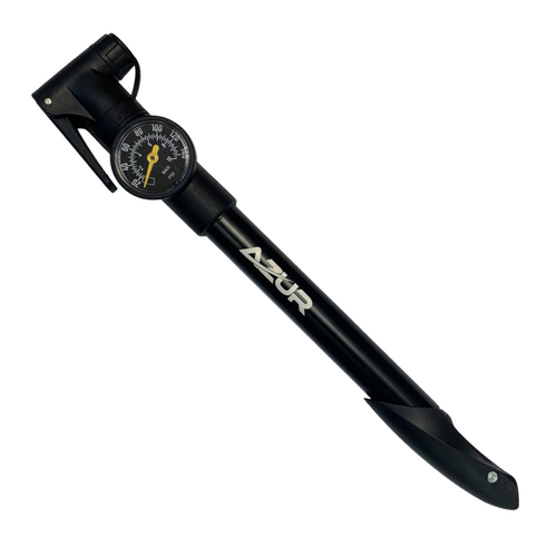 Azur Aluminium Mini Pump With Gauge 