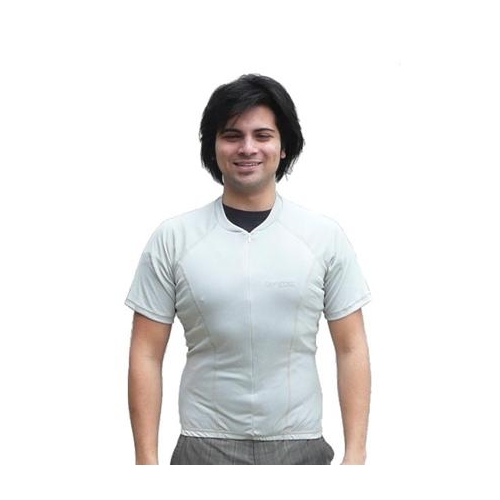 Jersey, COMO SPORTS, short sleeve, 3/4 length zip, 3 rear pockets, Size Small, GREY, "GREAT STARTER JERSEY"