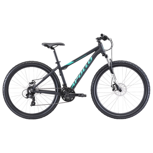 Apollo Aspire 20 Women's MTB - Matte Black/Turquoise