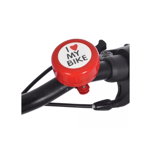 I Love My Bike Bell Red, fits 22.2mm diameter handlebar, Red - Oxford Product