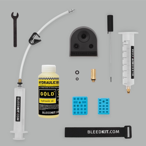 BleedKit - Bleed kit PREMIUM ROAD GOLD edition (for Shimano hydraulic brakes) BK-28046 with adapter for Shimano drop bar hydraulic Premium product Mad