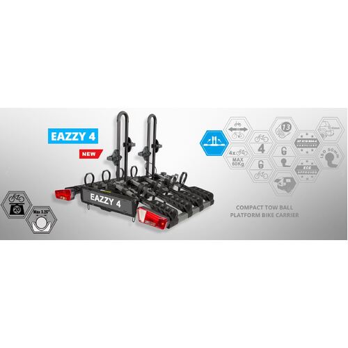 Buzzrack Eazzy 4 (Tow ball) 4 Bike Platform Rack