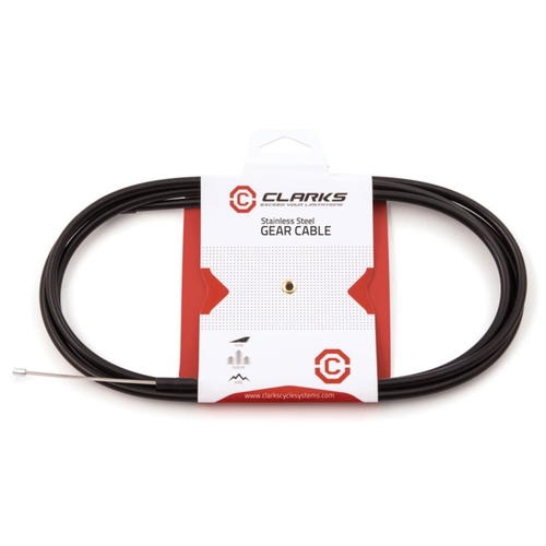 GEAR CABLE - MTB / Hybrid / Road- INNER & OUTER, 1500mm Stainless Steel wire,  2000mm SP4 Black outer casing,  inc plastic 4mm housing ferrules