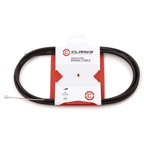 BRAKE CABLE - Universal INNER & OUTER, Stainless Steel 2000mm cable, BLACK 2P 5mm 2100mm housing