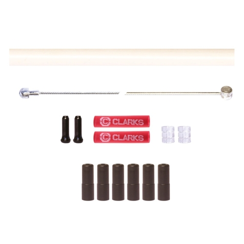 BRAKE KIT front & rear,- Universal INNER & OUTER, 2000 &1000mm Stainless Steel cables, 5mm 2P WHITE 1700mm housing, w/ 6 ferrules & 2 x donuts