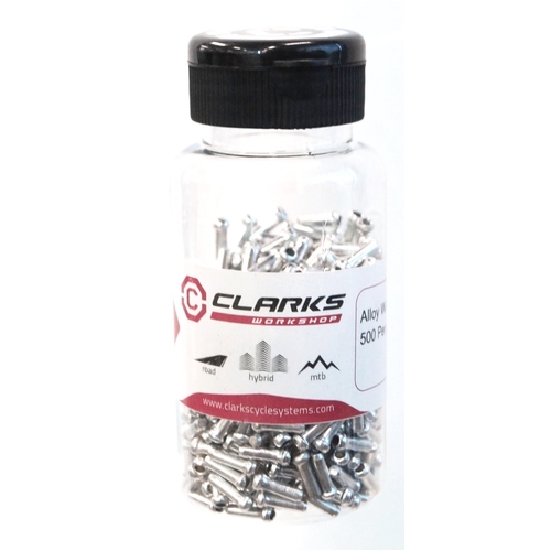 Cable Ends, Silver Wire End Covers , pot 500, for brake and gear wire 2.2mm