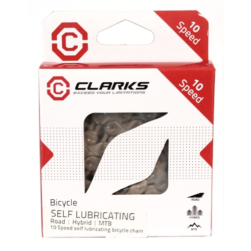 CHAIN - 10 Speed - CLARKS - SILVER - Self Lubricating - w/Connect Link