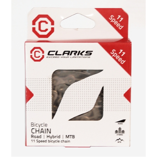 CHAIN - 11 Speed - CLARKS - SILVER - Self Lubricating - w/Connect Link