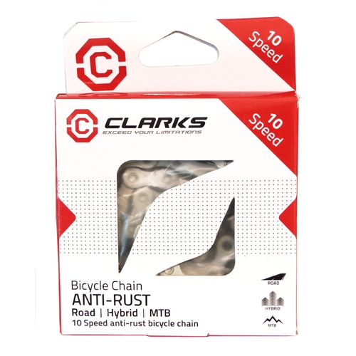CHAIN - 10 Speed - CLARKS - SILVER - Anti Rust - w/Connect Link