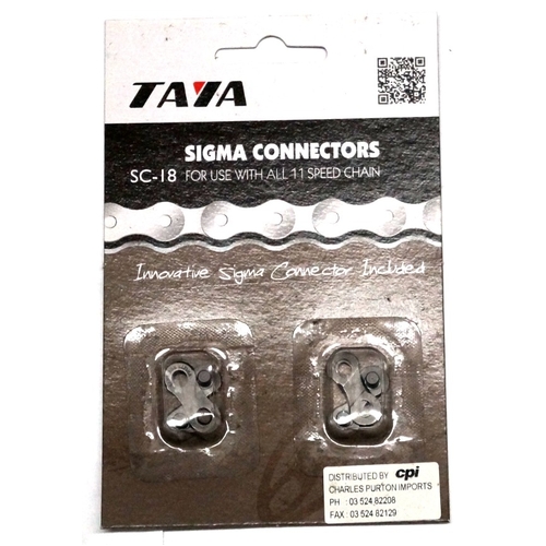CHAIN LINK 1/2 x 5/64 - 11 spd SILVER 2 PACK "Sigma connectors" or missing links ex CPI stock