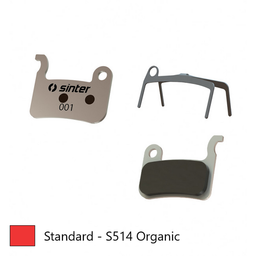 BRAKE DISC PADS - MTB standard premium pads, RED, Shimano A type | TRP | XTR BR-M975 | BR-M966 | BR-M965 | XT BR-M776 | BR-M775 | BR-M765 etc Quality 