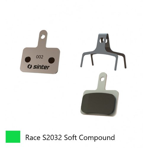 BRAKE DISC PADS - MTB & ROAD premium RACE pads (extra bite), GREEN, Shimano B type/Tektro/TRP Deore BR-M575/BR-M525/BR-M515/BR-T615/LX BR-T675 etc  Qu