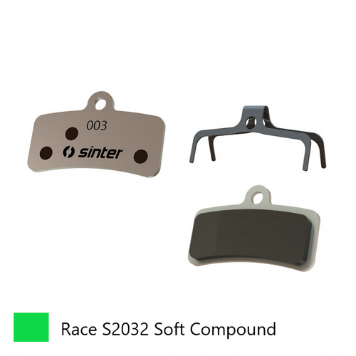 BRAKE DISC PADS - MTB premium RACE pads (extra bite), GREEN, Shimano D type Tektro/TRP XTR BR-M9120/XT BR-M8120/BR-M8020/SAINT BR-M820 etc Quality Sin