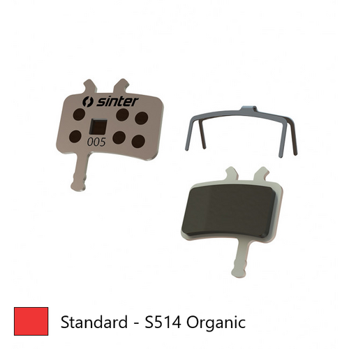 BRAKE DISC PADS - MTB standard premium pads, RED,  "Avid Juicy  3, 5, 7 | Carbon | Ultimate | BB7 Mechanical"  Quality Sinter product Made in Slovenia