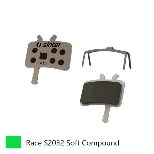 BRAKE DISC PADS - MTB premium RACE pads (extra bite), GREEN, "Avid Juicy  3, 5, 7 | Carbon | Ultimate | BB7 Mechanical"  Quality Sinter product Made i