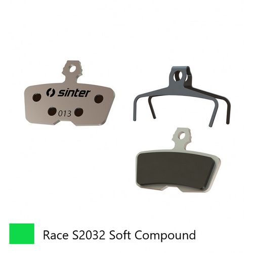 BRAKE DISC PADS - MTB, RACE pads (Extra Bite), GREEN,  Avid | Sram  Code (2011-2014) Code R/Code RSC,R (2017) Guide RE - Quality Sinter product Made i