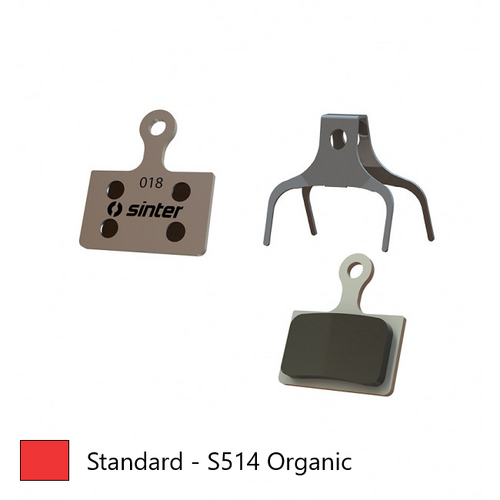 BRAKE DISC PADS - ROAD & MTB Premium Standard pads, RED,  Shimano K type  Tiagra, 105, Dura Ace, Ultegra, XTR | Tektro HD-R310.  - Quality Sinter prod