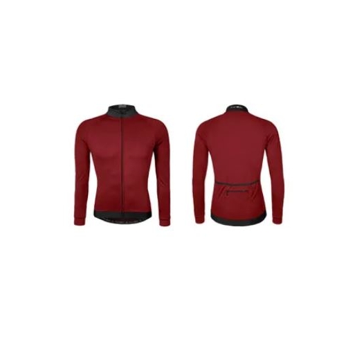 RED THERMAL JERSEY - FUNKIER, Parma - Mens, Long Sleeve Thermal Jersey, Full Zip, RED, XL