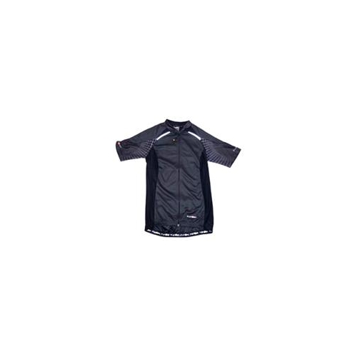 BLACK JERSEY  -  Funkier Firenze, Short Sleeve, Full Zip, Womens LARGE
