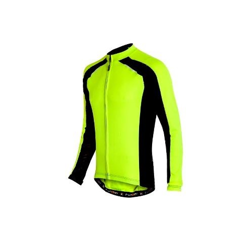 THERMAL KIDS JERSEY  -  FUNKIER Firenze Thermal Jersey, Full Zip, YELLOW, Size 12