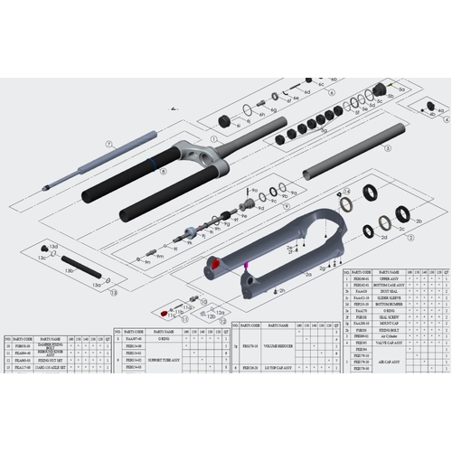 SR SUNTOUR ZERON 36MM FORK AIR SEAL KIT